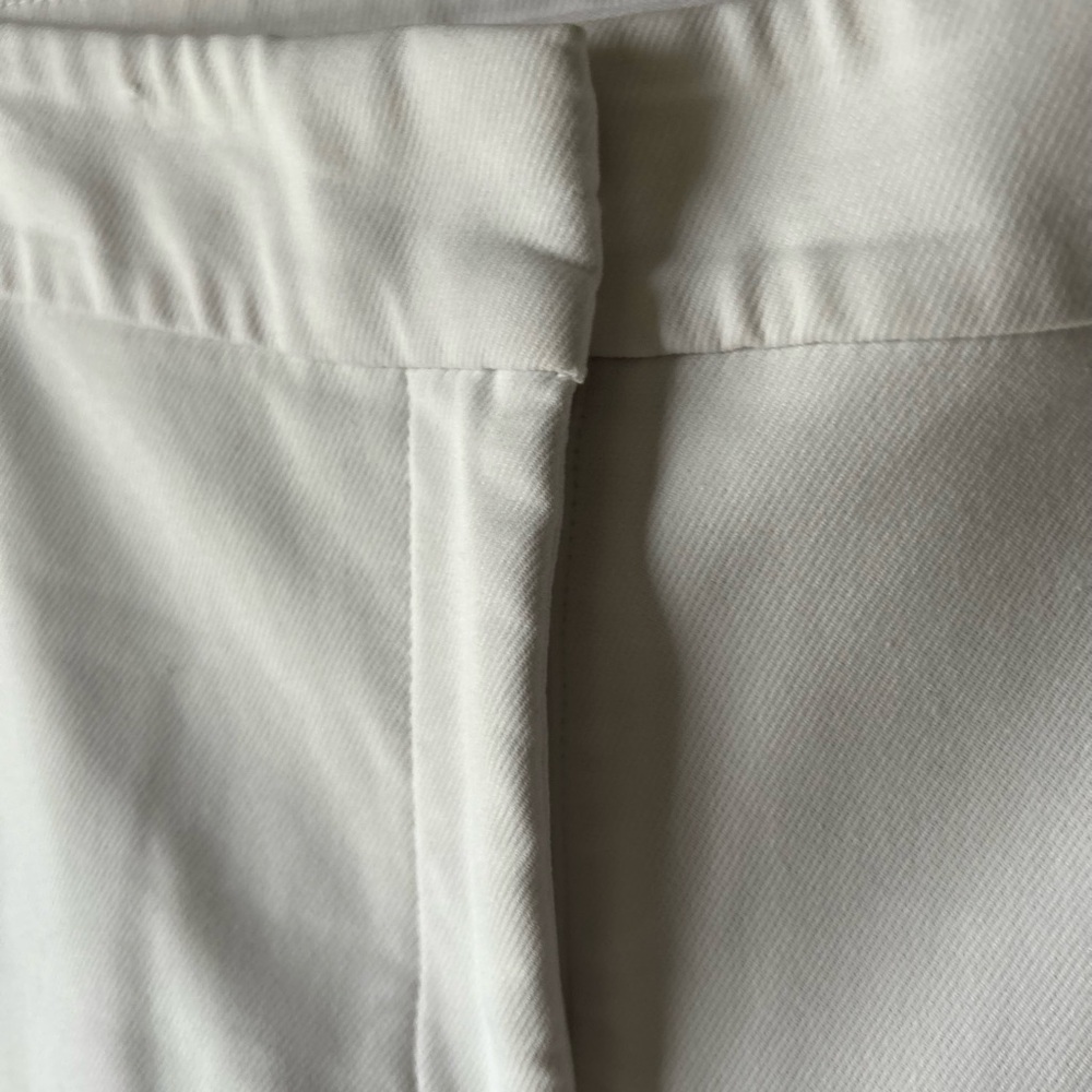 LOFT White Sailor Button Cropped Ankle Pants Size 8 | Nautical Slim Straight - Picture 4 of 7